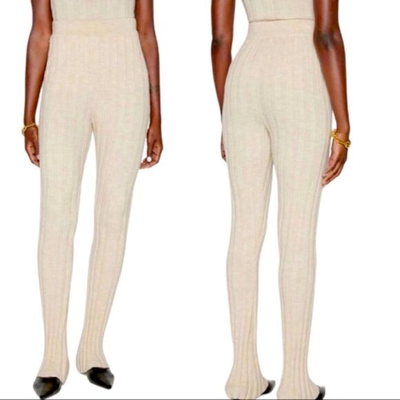Anine Bing Val Pant in Cream - Picture 1 of 10